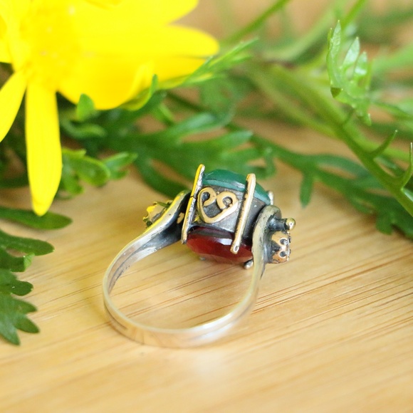 Grand bazzar jewelers Jewelry - Sterling Silver Jade Stones Revers Rings